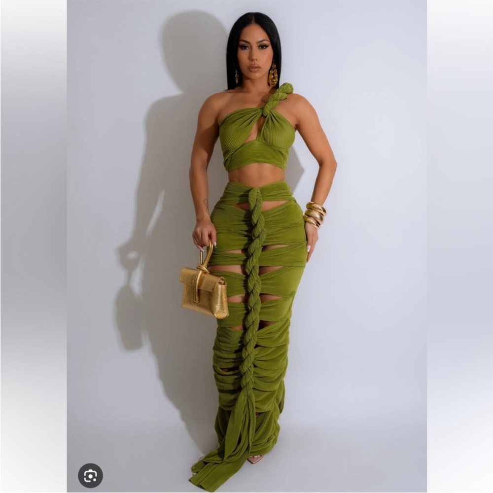 Diva Boutique Sweet Fantasy Skirt Set Green Medium